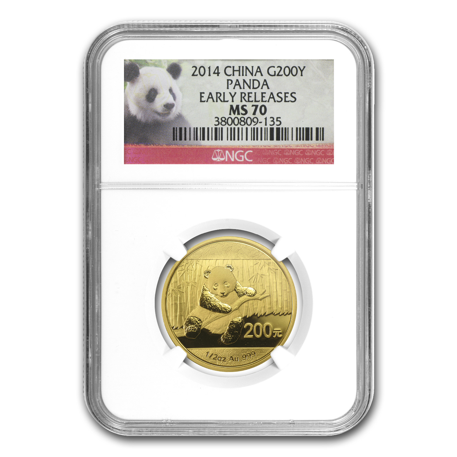 Buy 2014 China 1/2 oz Gold Panda MS-70 NGC (ER)