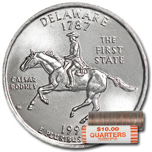 Buy 1999-D Delaware Statehood Quarter 40-Coin Roll BU