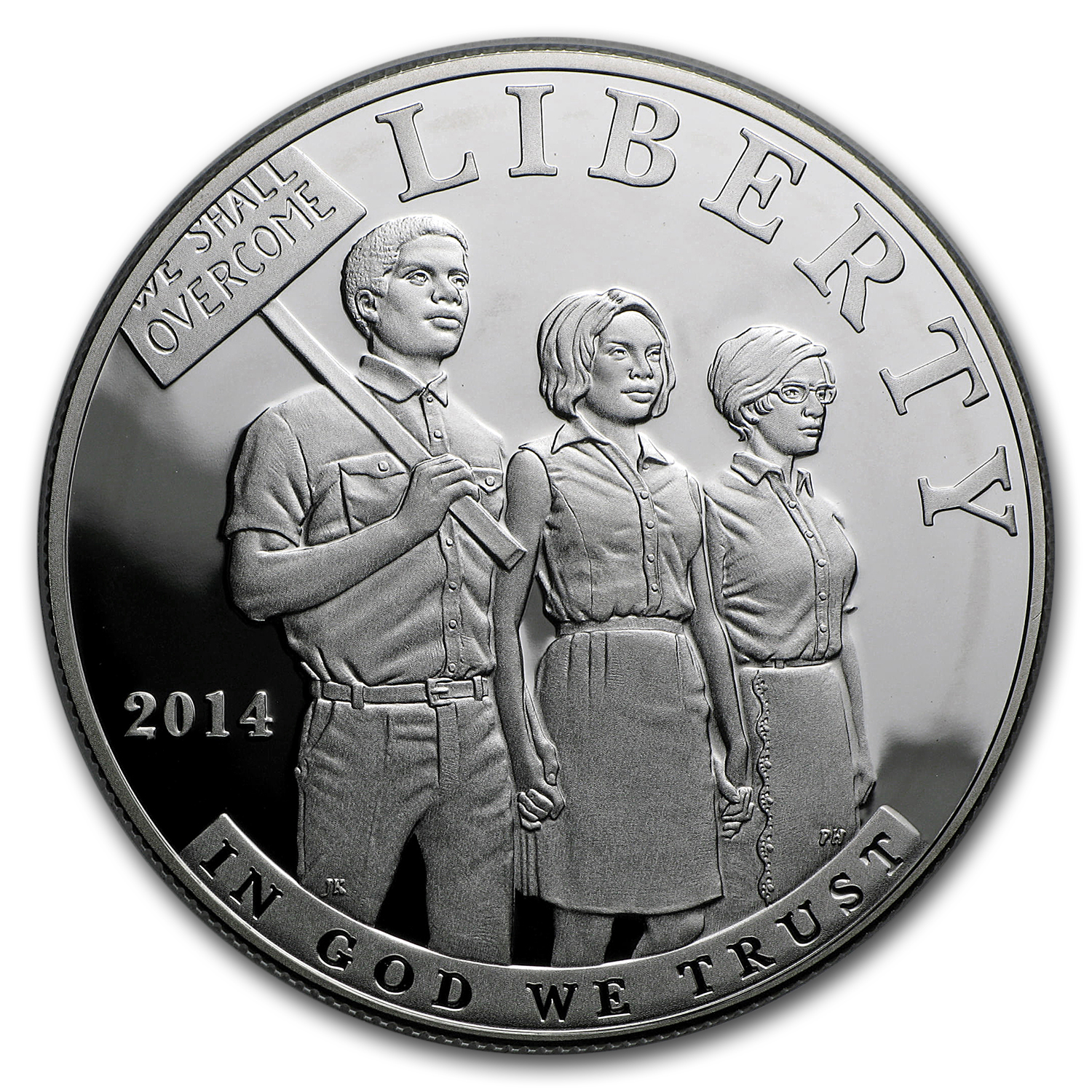 Buy 2014-P Civil Rights of 1964 $1 Silver Commem Prf (w/Box & COA)