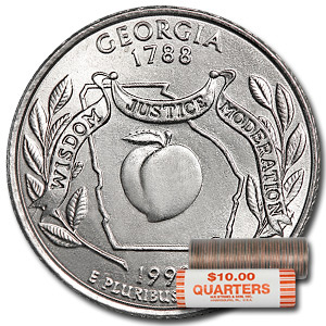 Buy 1999-P Georgia Statehood Quarter 40-Coin Roll BU