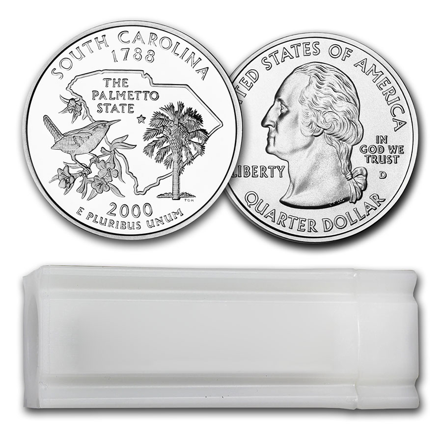 Buy 2000-D South Carolina Statehood Quarter 40-Coin Roll BU