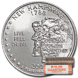 Buy 2000-P New Hampshire Statehood Quarter 40-Coin Roll BU