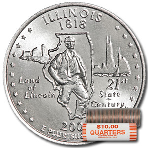 Buy 2003-D Illinois Statehood Quarter 40-Coin Roll BU