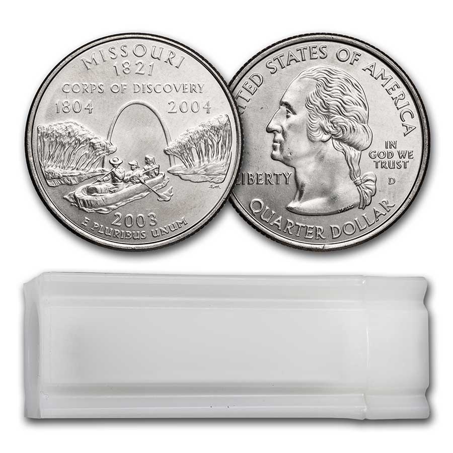 Buy 2003-D Missouri Statehood Quarter 40-Coin Roll BU - Click Image to Close