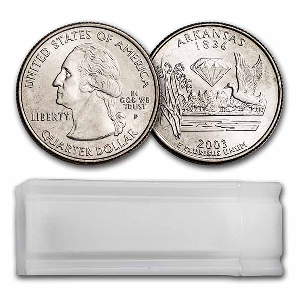 Buy 2003-P Arkansas Statehood Quarter 40-Coin Roll BU