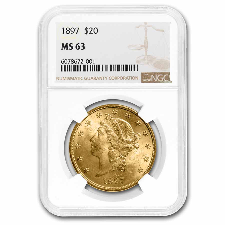 Buy 1897 $20 Liberty Gold Double Eagle MS-63 NGC