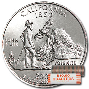 Buy 2005-D California Statehood Quarter 40-Coin Roll BU - Click Image to Close