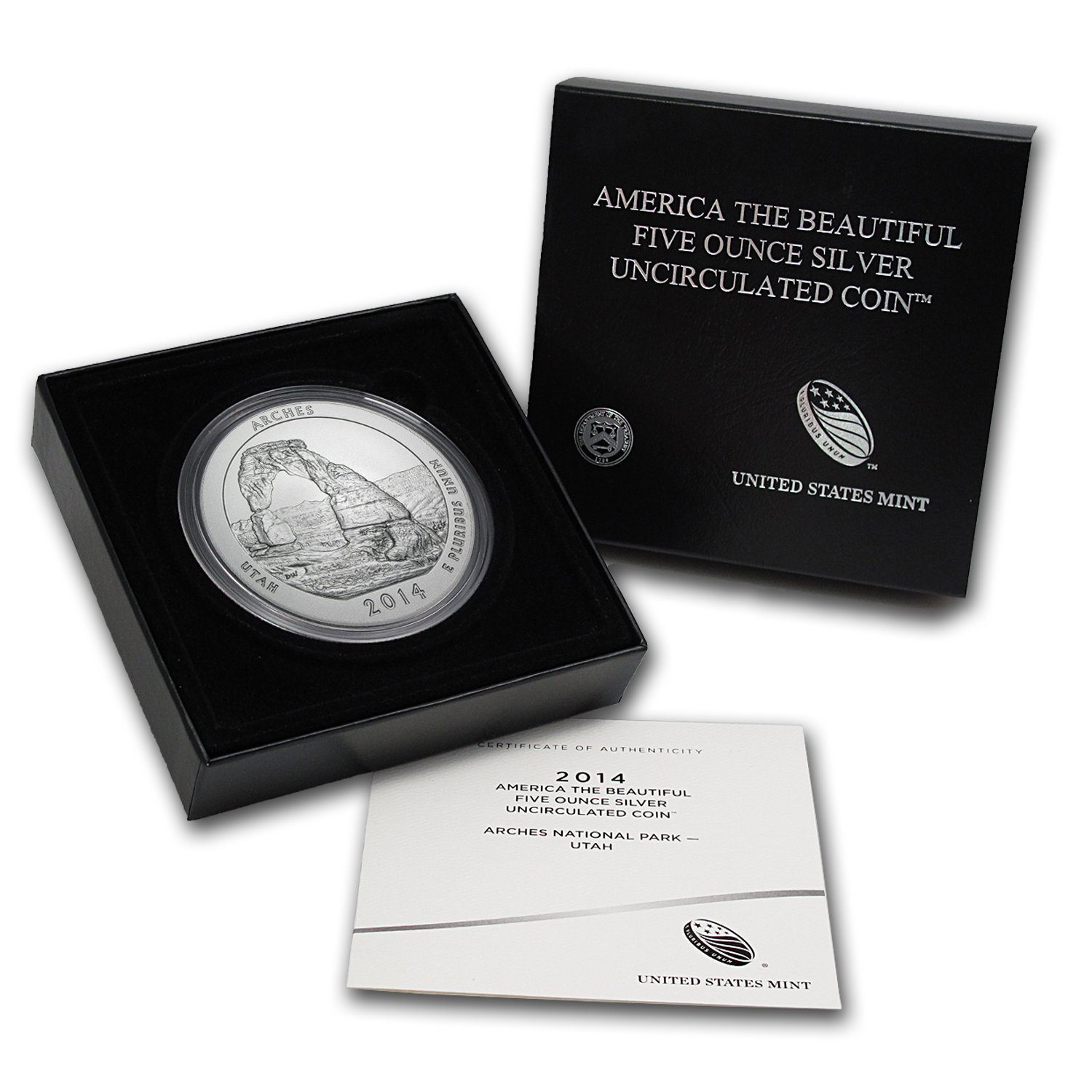 Buy 2014-P 5 oz Silver ATB Arches (w/Box & COA)