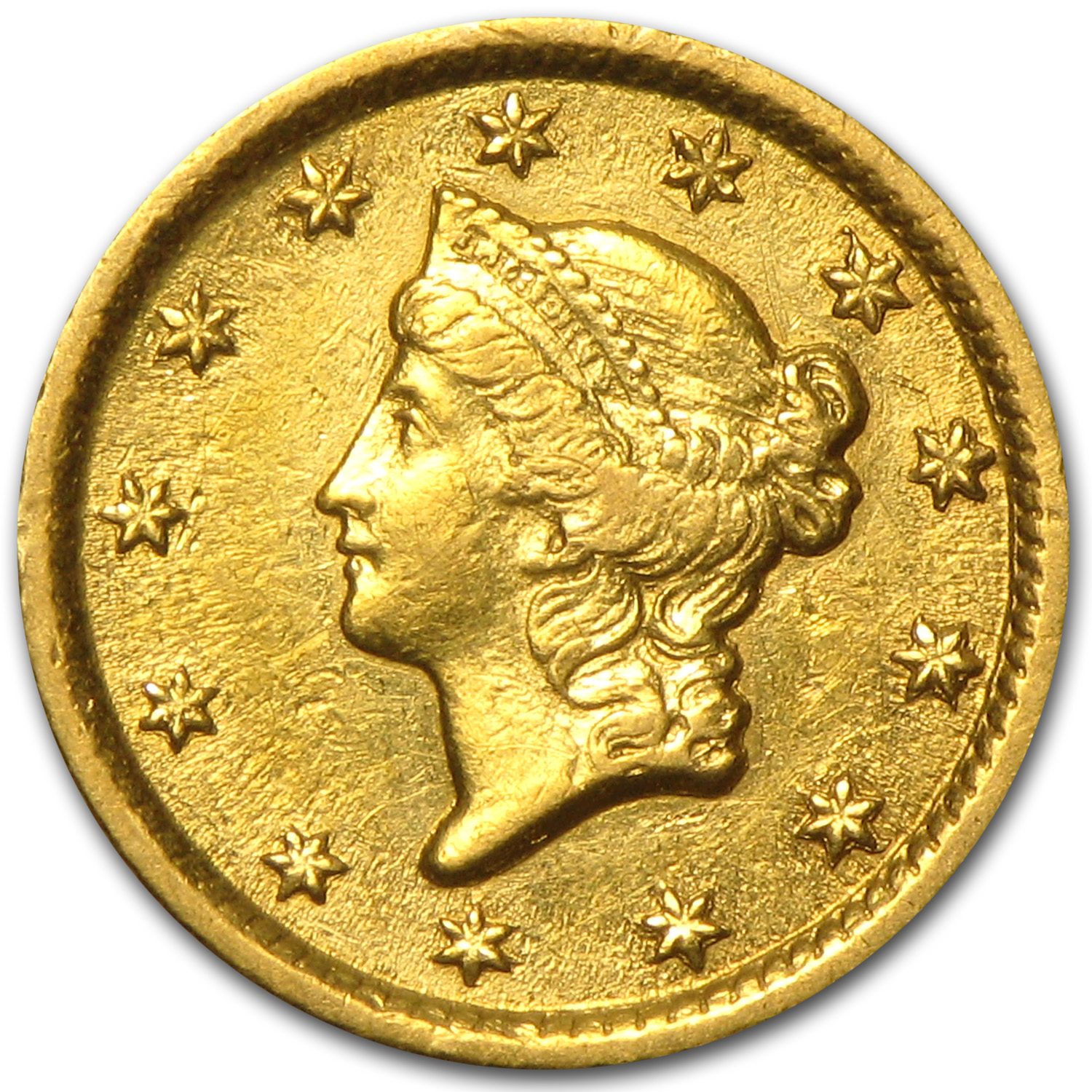 Buy 1853-O $1 Liberty Head Gold Dollar AU