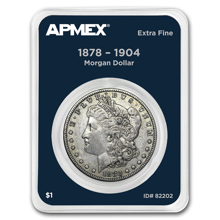 Buy 1878-1904 Morgan Silver Dollar APMEX Card XF (Random Year)