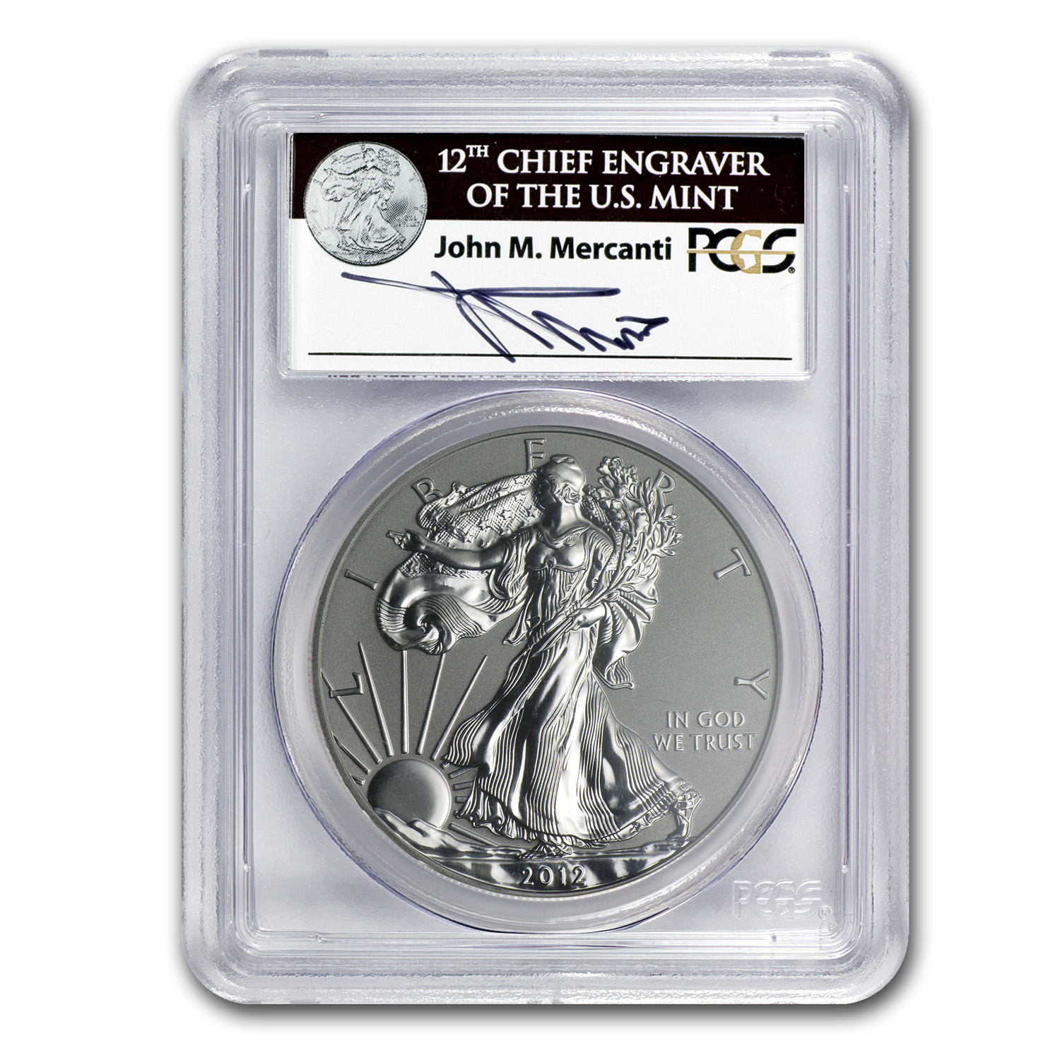 Buy 2012-S Reverse Proof Silver Eagle PR-69 PCGS (John Mercanti)