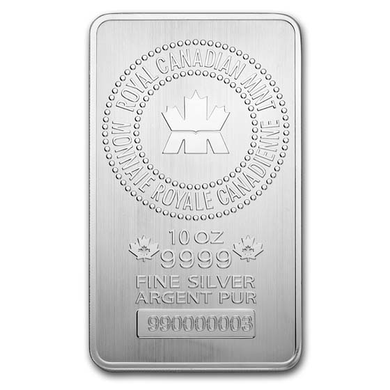 Buy 10 oz Silver Bar - Royal Canadian Mint (.9999 Fine, New Style) - Click Image to Close