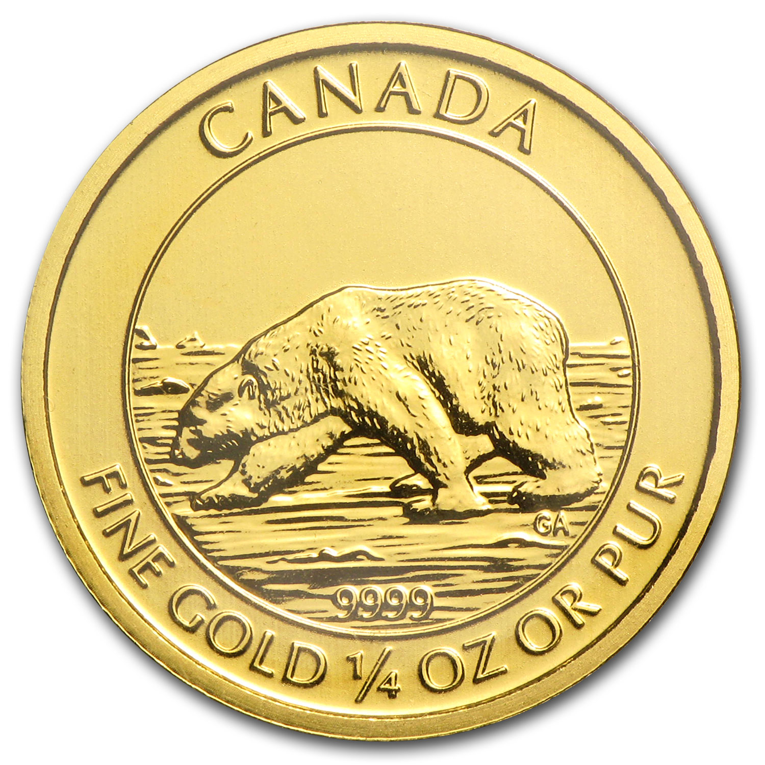 Buy 2013 Canada 1/4 oz Gold $10 Polar Bear BU - Click Image to Close