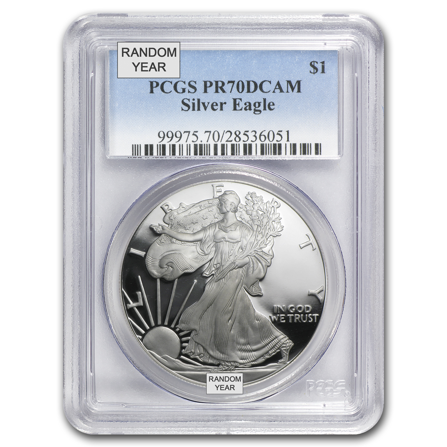 Buy 1 oz Proof American Silver Eagle PR-70 PCGS (Random Year)