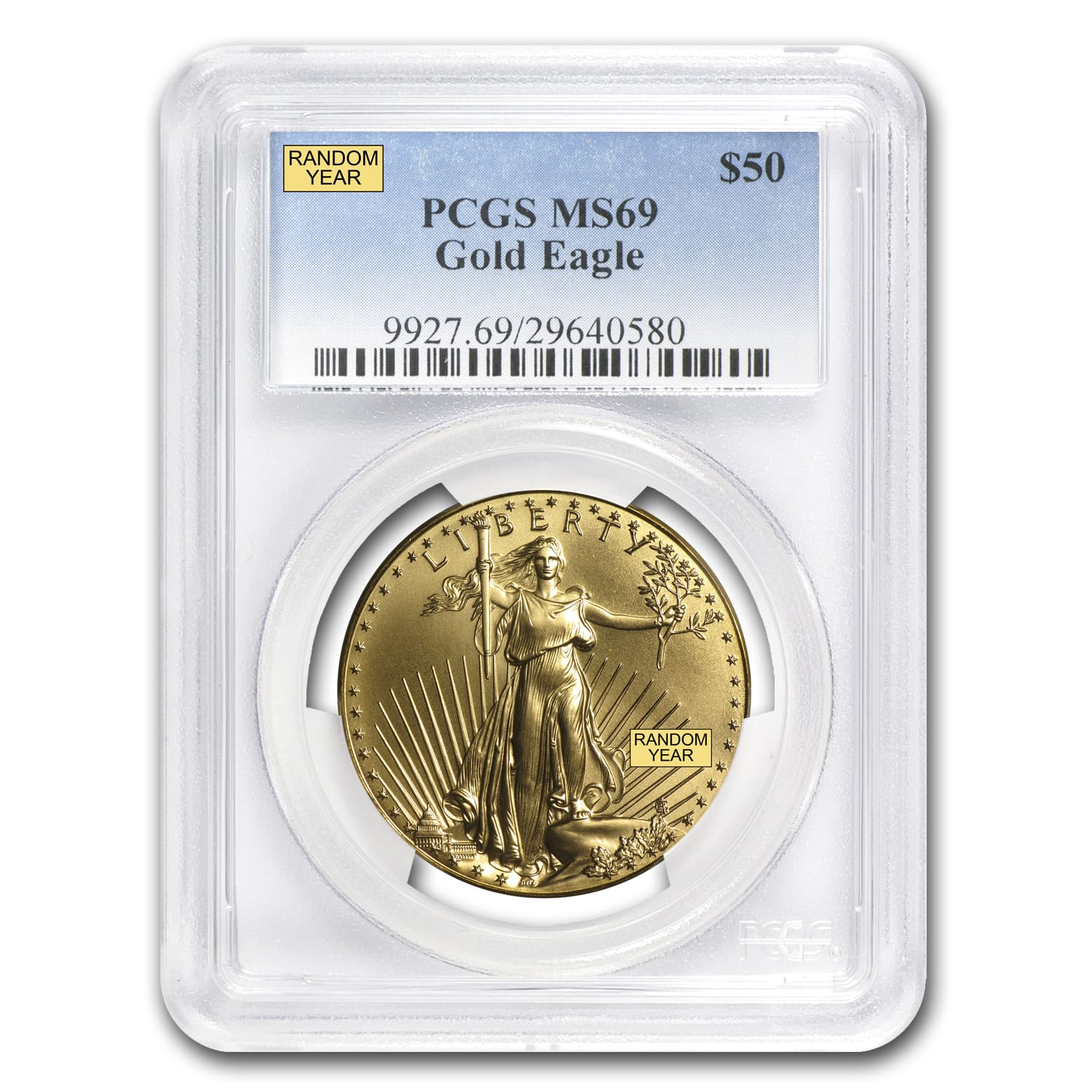 Buy 1 oz American Gold Eagle MS-69 PCGS (Random Year)