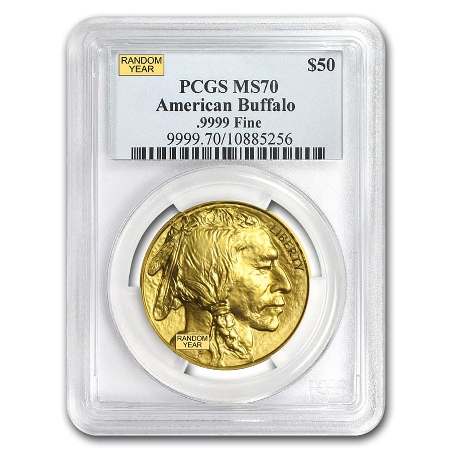 Buy 1 oz Gold Buffalo MS-70 PCGS (Random Year)