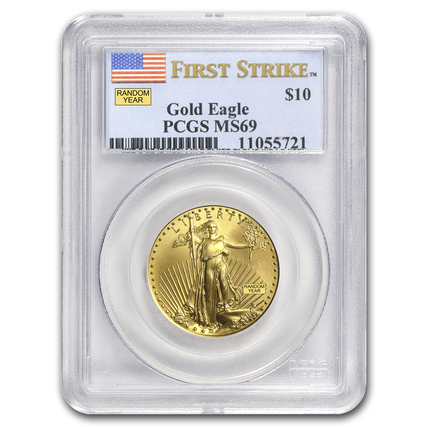 Buy 1/4 oz American Gold Eagle MS-69 PCGS (Random Year)