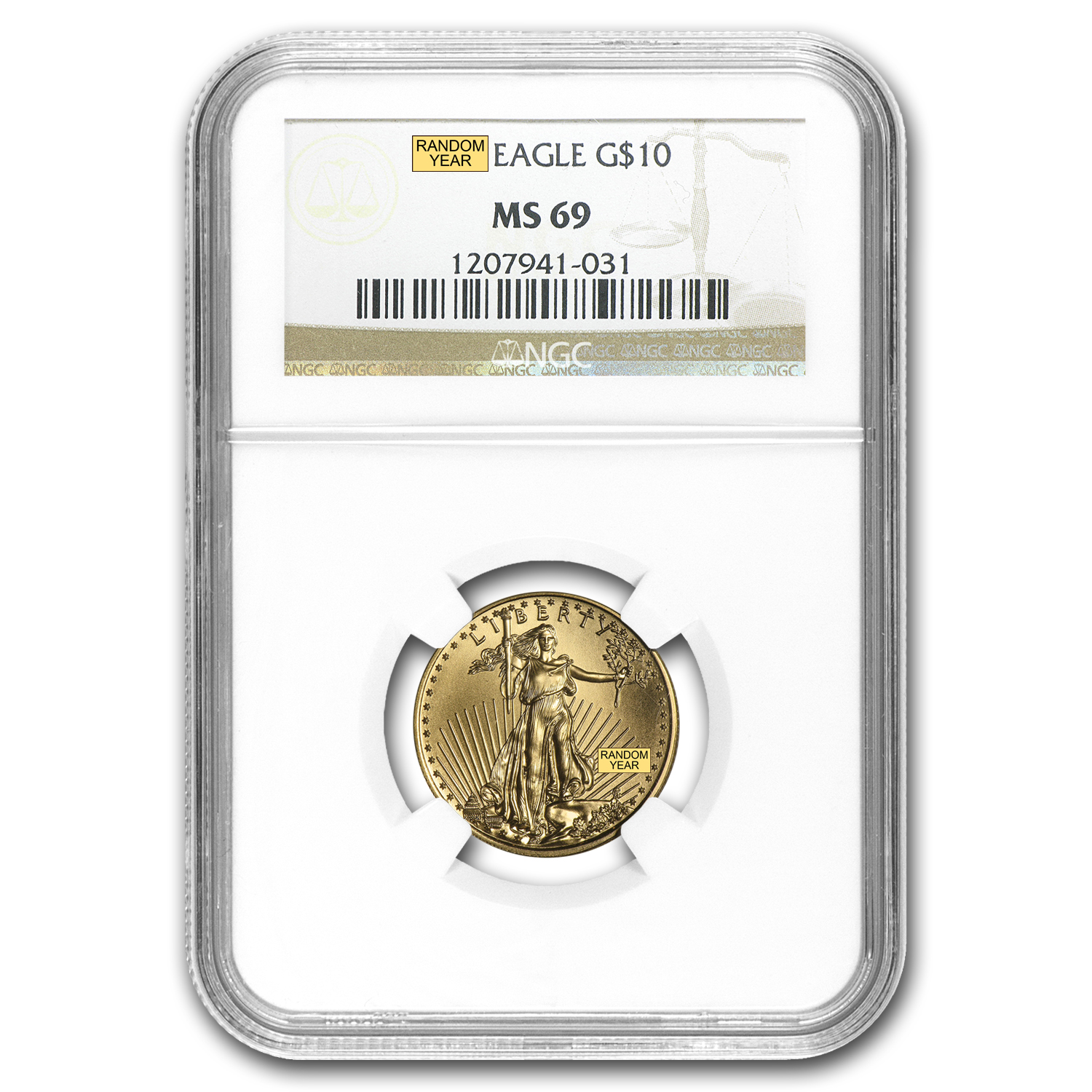 Buy 1/4 oz American Gold Eagle MS-69 NGC (Random Year)