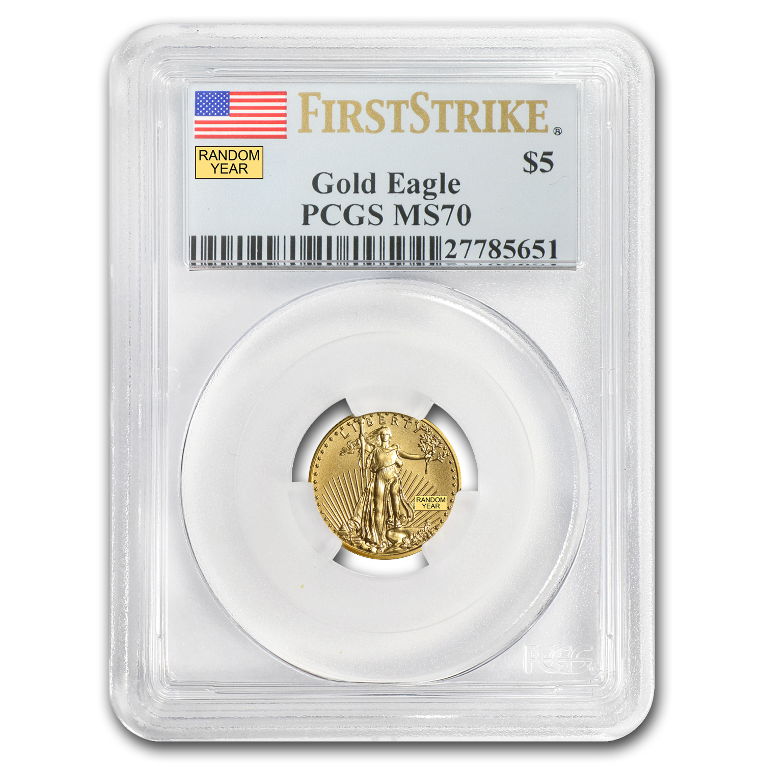 Buy 1/10 oz American Gold Eagle MS-70 PCGS (Random Year)