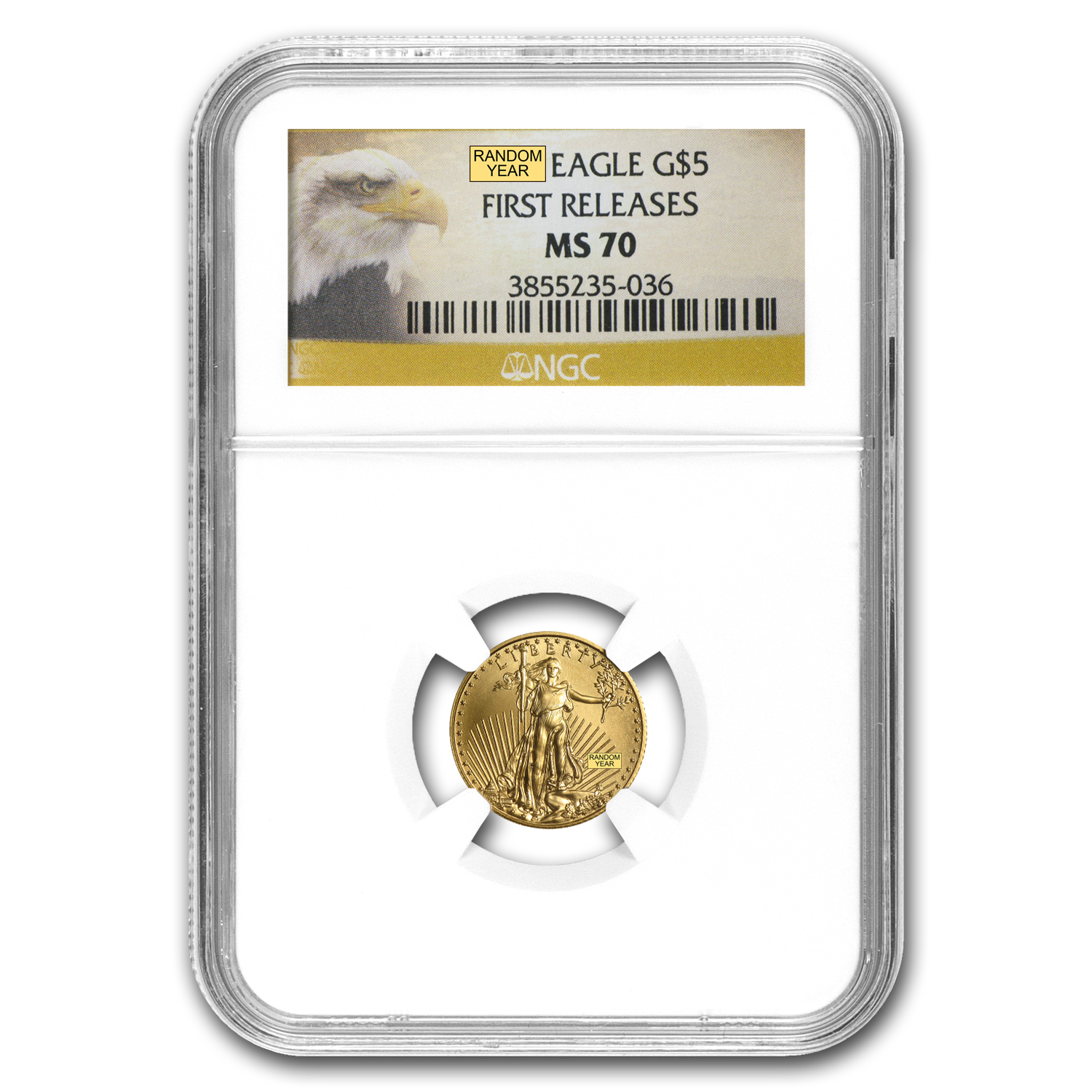 Buy 1/10 oz American Gold Eagle MS-70 NGC (Random Year)
