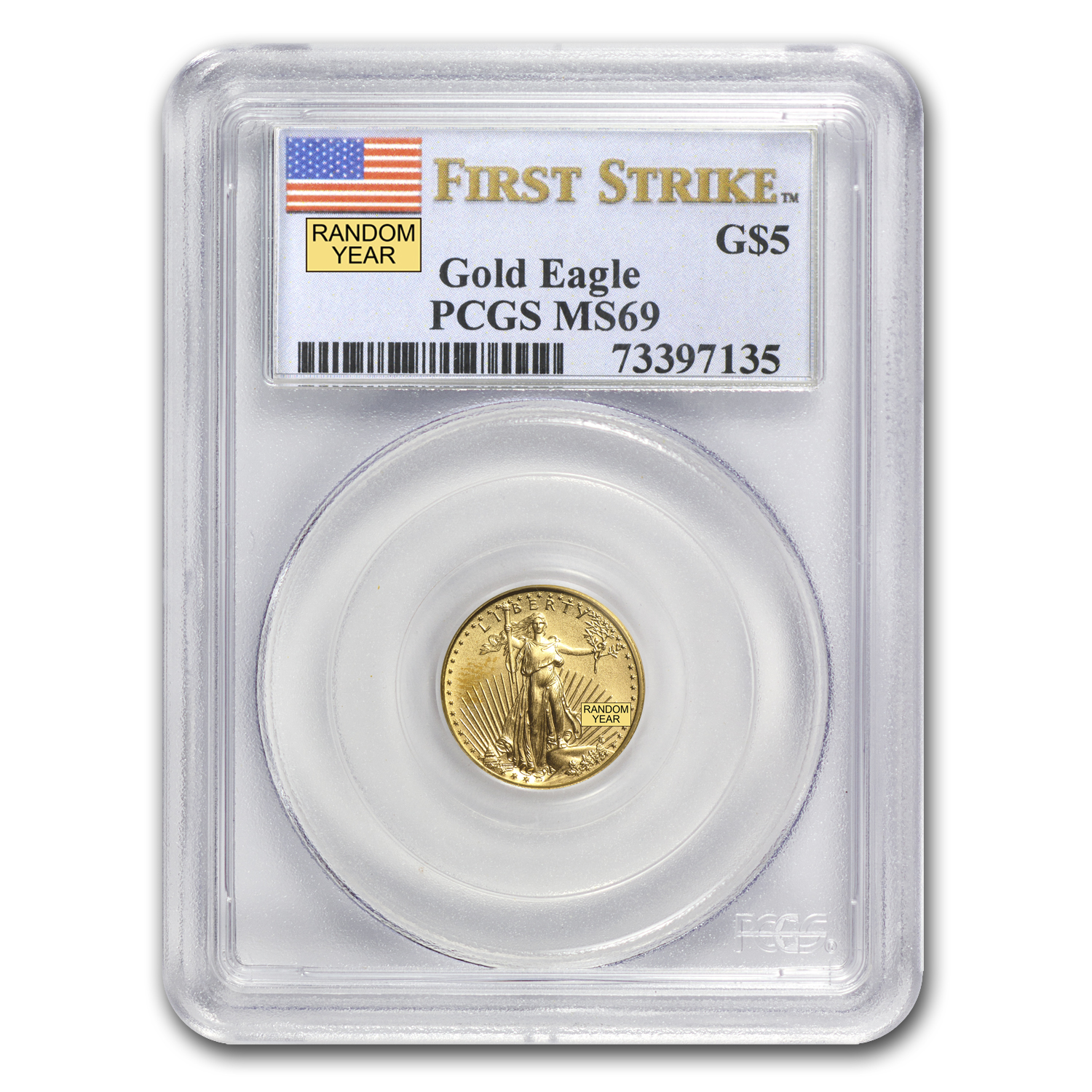 Buy 1/10 oz American Gold Eagle MS-69 PCGS (Random Year) - Click Image to Close