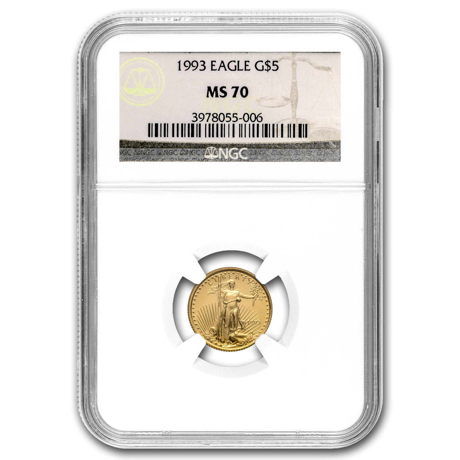 Buy 1993 1/10 oz American Gold Eagle MS-70 NGC