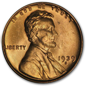 Buy 1939-S Lincoln Cent BU (Red)