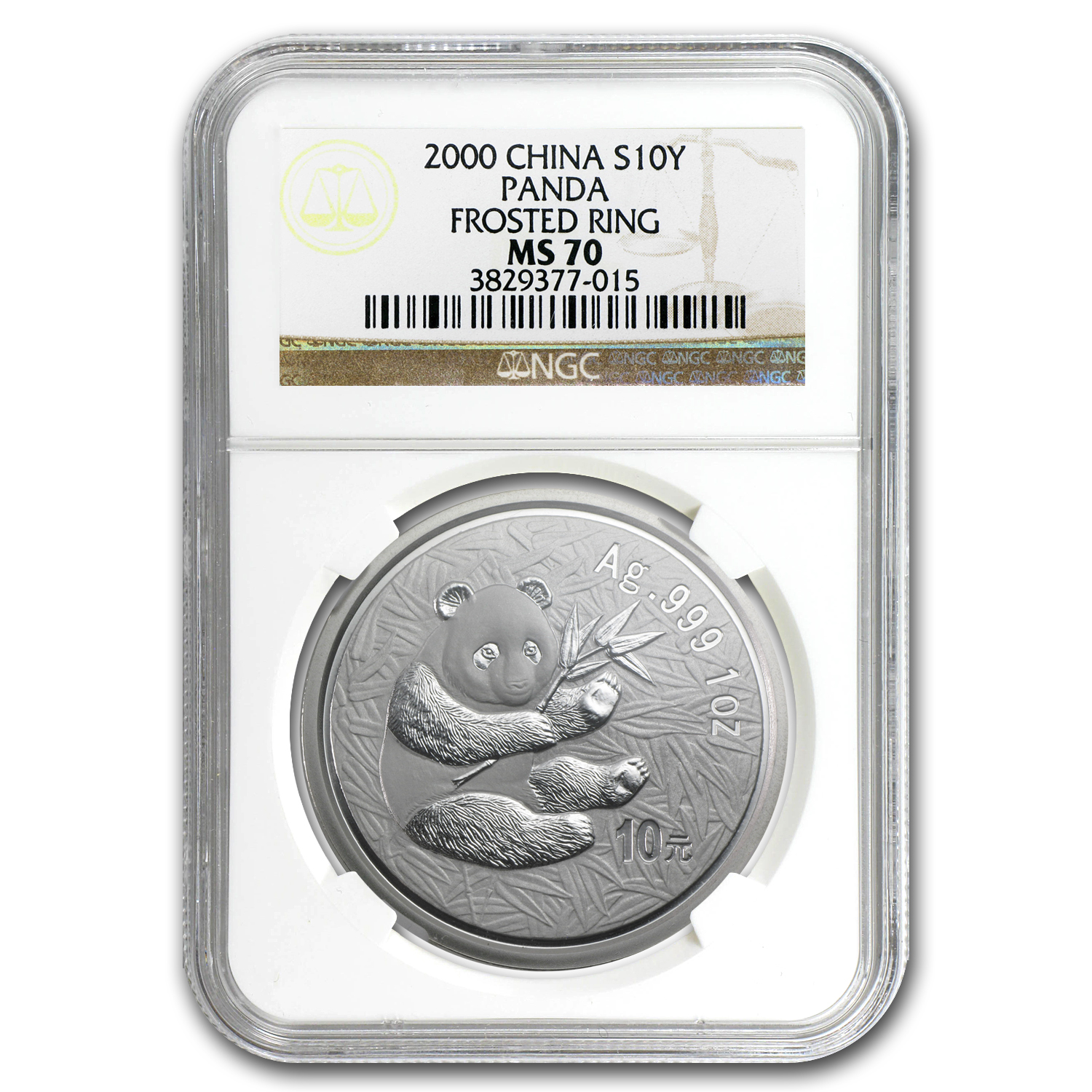 Buy 2000 China 1 oz Silver Panda MS-70 NGC (Frosted) - Click Image to Close