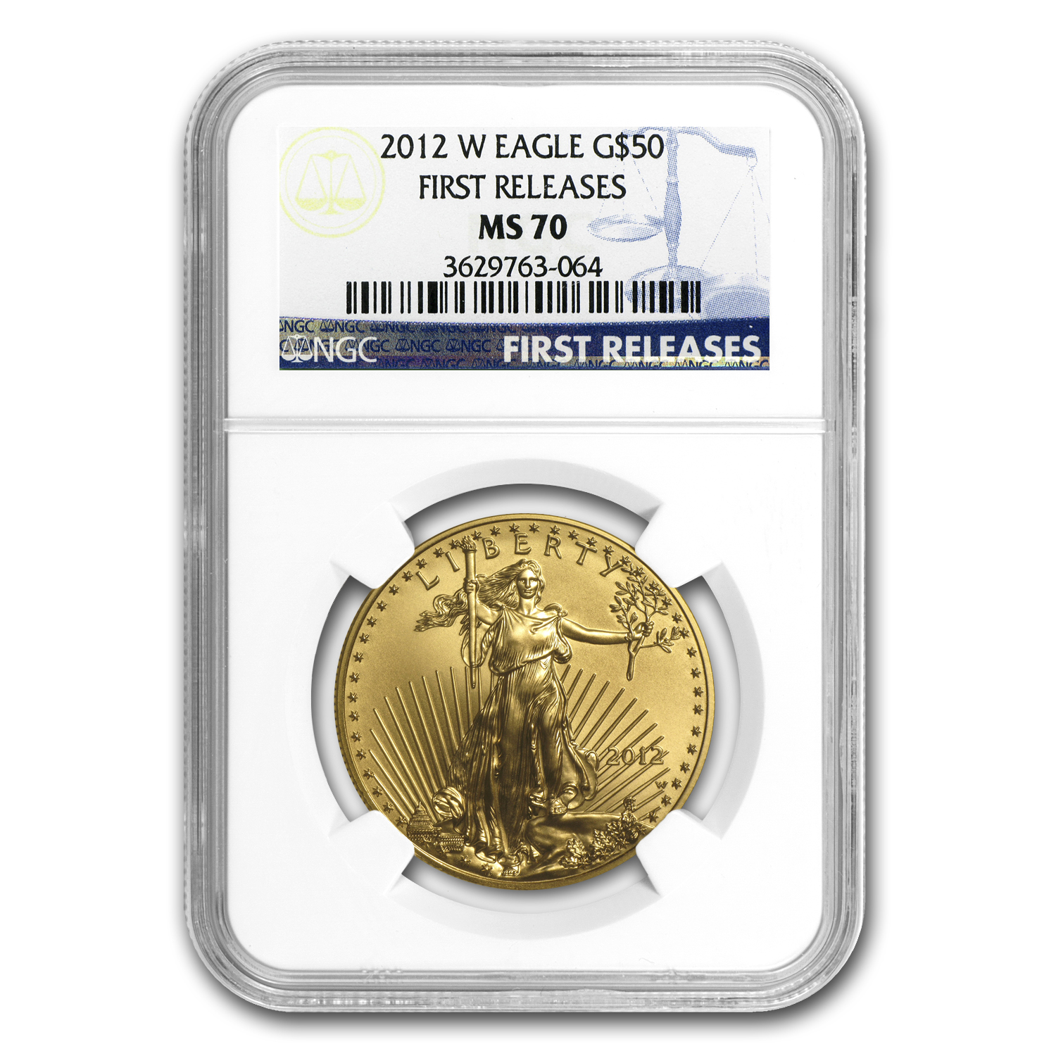 Buy 2012-W 1 oz Burnished Gold Eagle MS-70 NGC (FR)