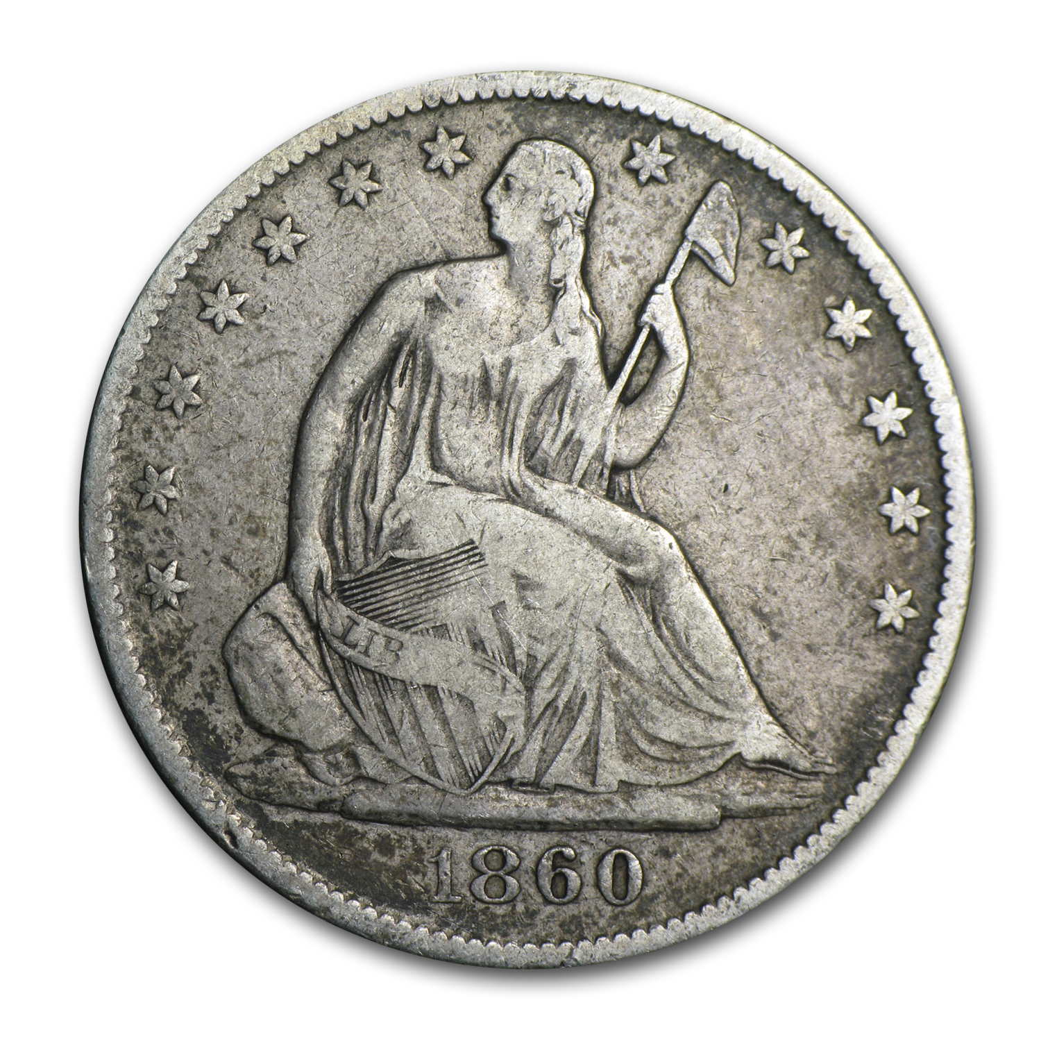 Buy 1860-O Liberty Seated Half Dollar VF - Click Image to Close