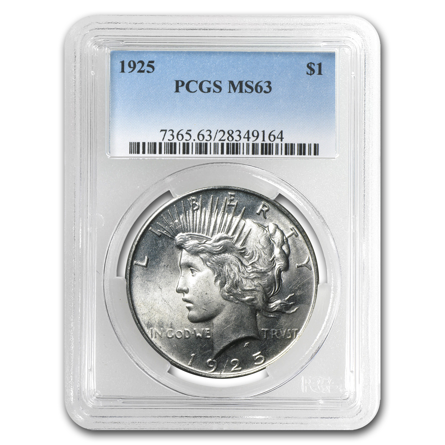 Buy 1925 Peace Dollar MS-63 PCGS