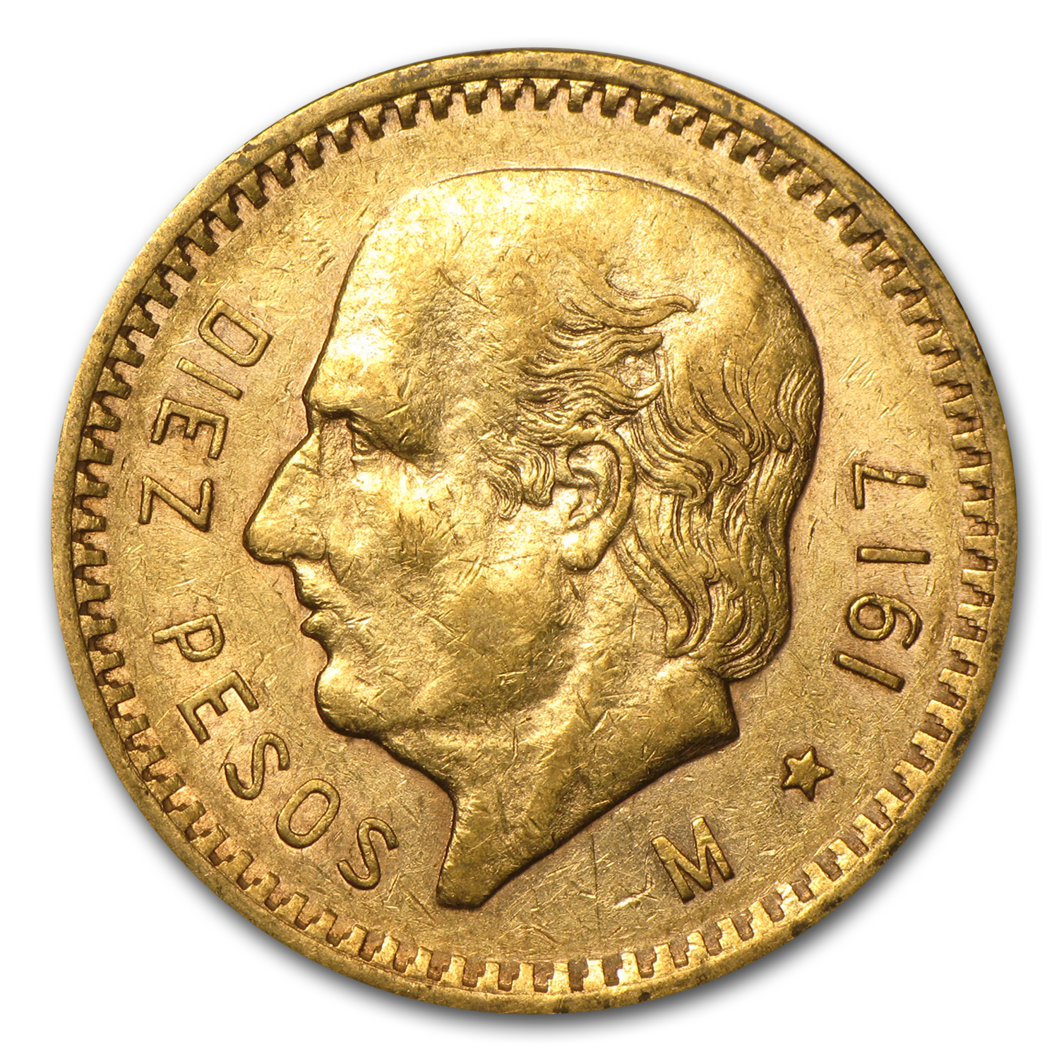 Buy 1917 Mexico Gold 10 Pesos XF