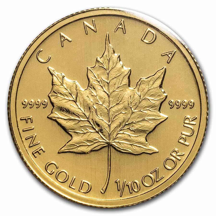 Buy 1997 Canada 1/10 oz Gold Maple Leaf BU