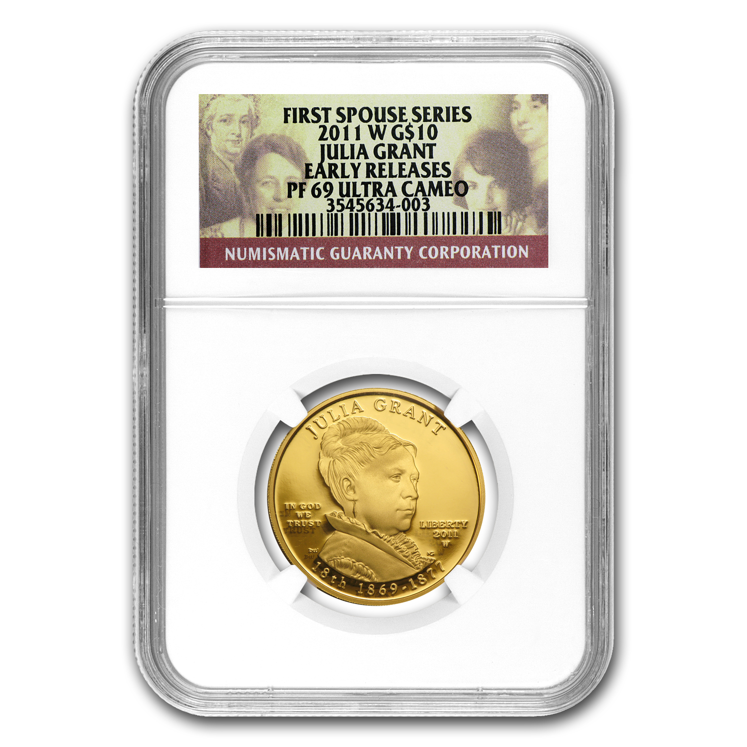 Buy 2011-W 1/2 oz Proof Gold Julia Grant PF-69 NGC (Early Releases)