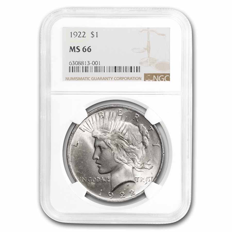 Buy 1922 Peace Dollar MS-66 NGC