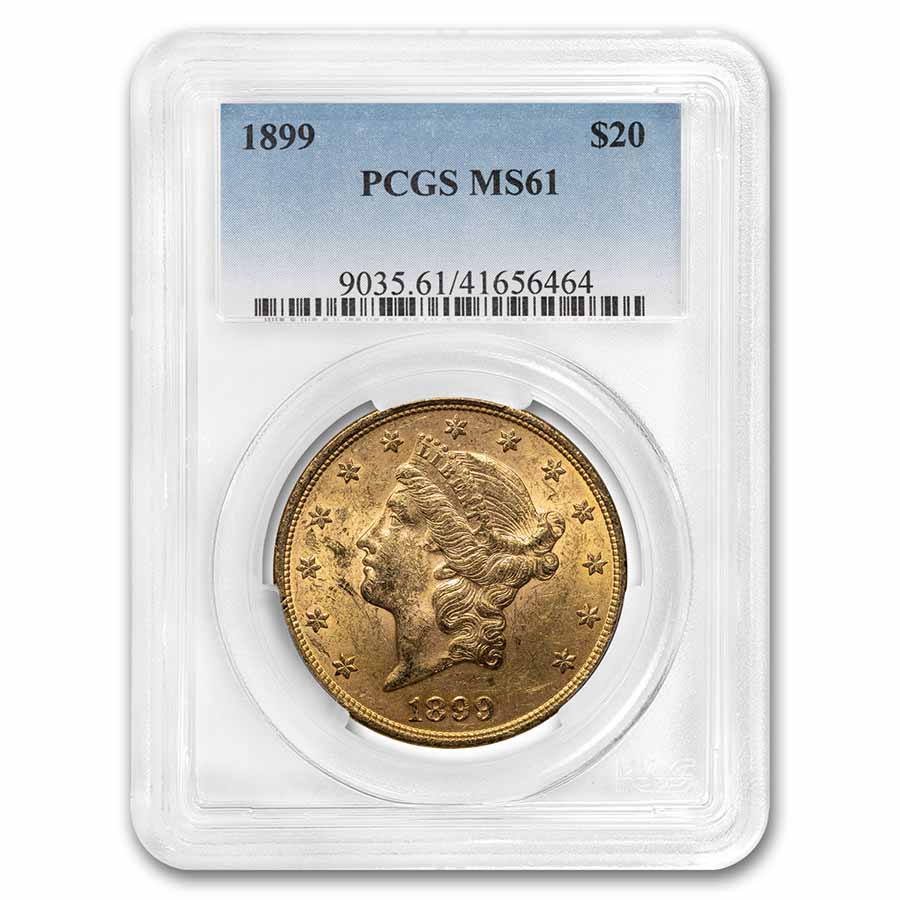 Buy 1899 $20 Liberty Gold Double Eagle MS-61 PCGS
