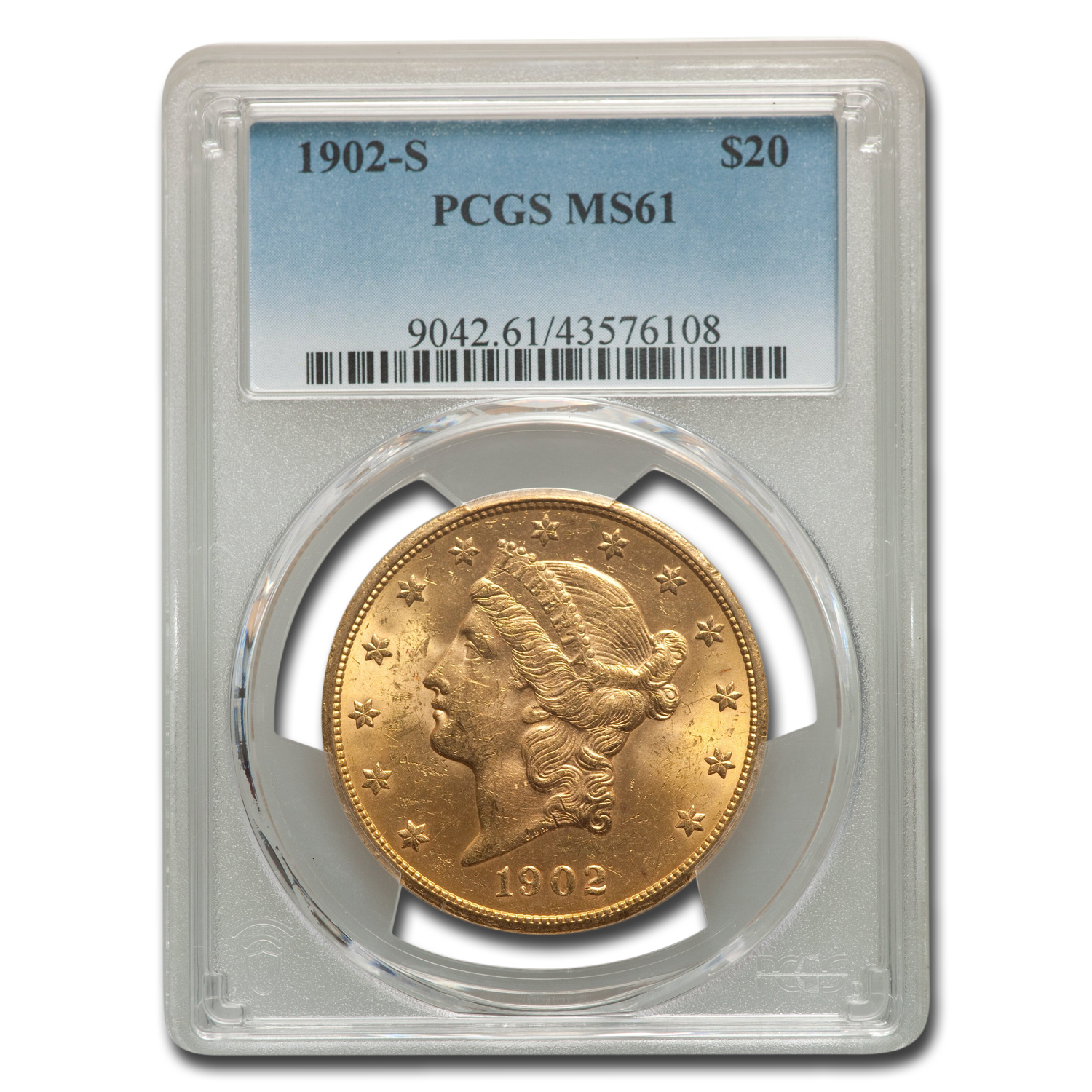 Buy 1902-S $20 Liberty Gold Double Eagle MS-61 PCGS
