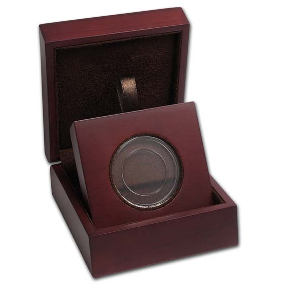 Buy APMEX Wood Gift Box - Includes 27 mm Direct Fit Air-Tite Holder