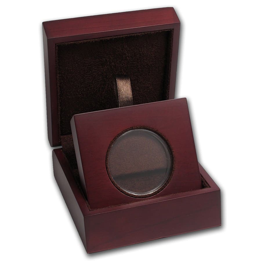 Buy APMEX Wood Gift Box - Includes 40 mm Direct Fit Air-Tite Holder