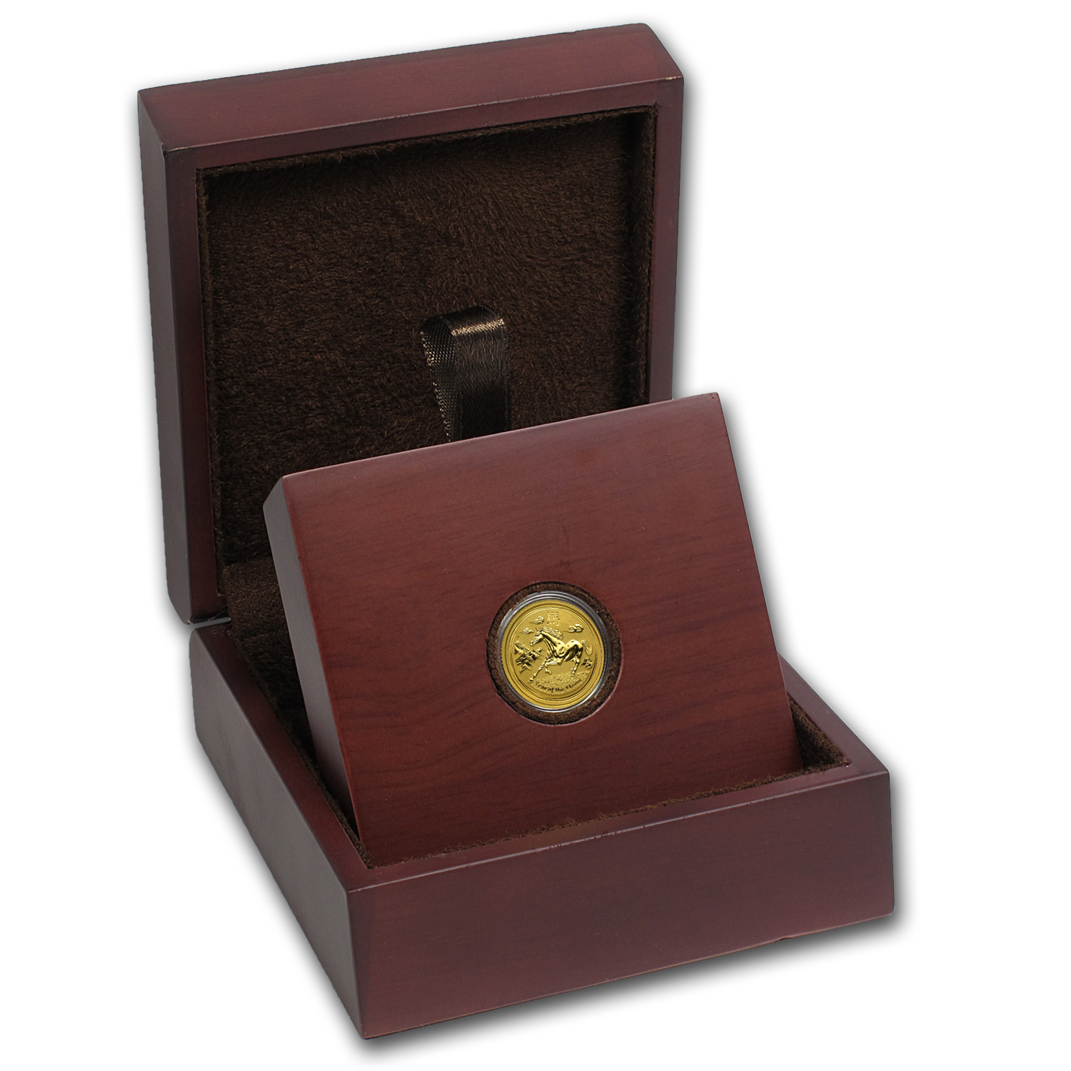 Buy APMEX Wood Gift Box - 1/10 oz Perth Mint Gold Coin Series 2