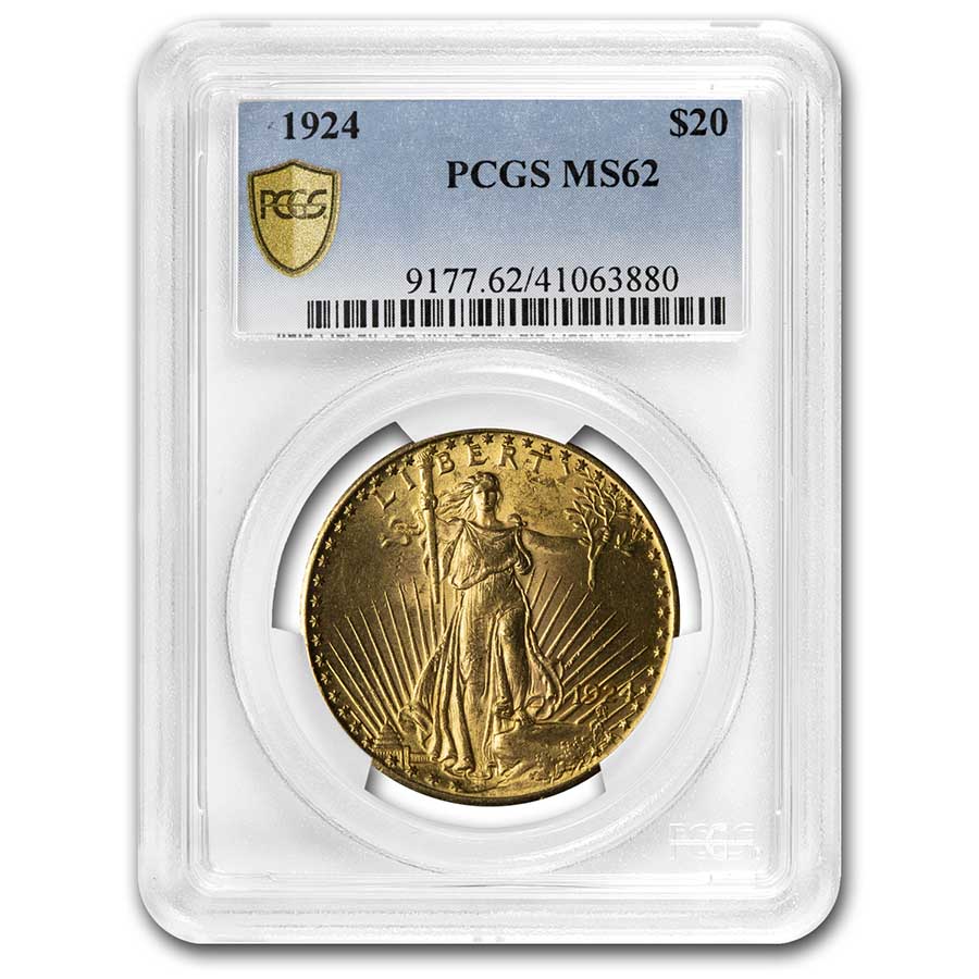 Buy 1924 $20 Saint-Gaudens Gold Double Eagle MS-62 PCGS