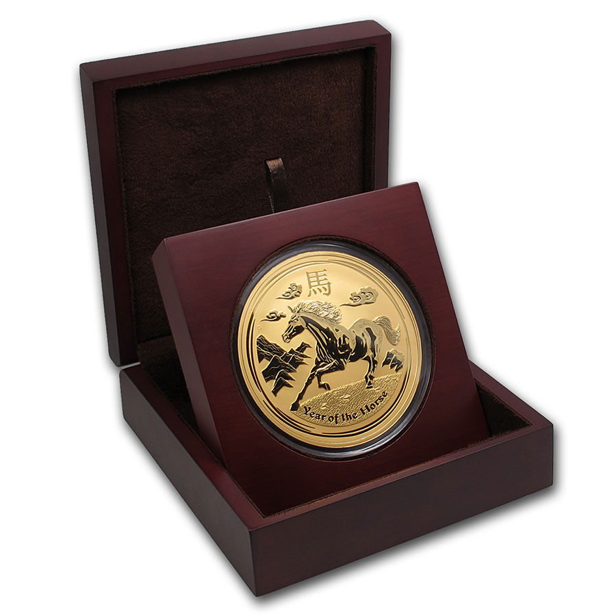 Buy APMEX Wood Gift Box - 1 kilo Perth Mint Gold Coin - Click Image to Close