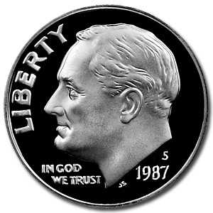 Buy 1987-S Roosevelt Dime Gem Proof - Click Image to Close