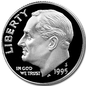 Buy 1995-S Silver Roosevelt Dime Gem Proof