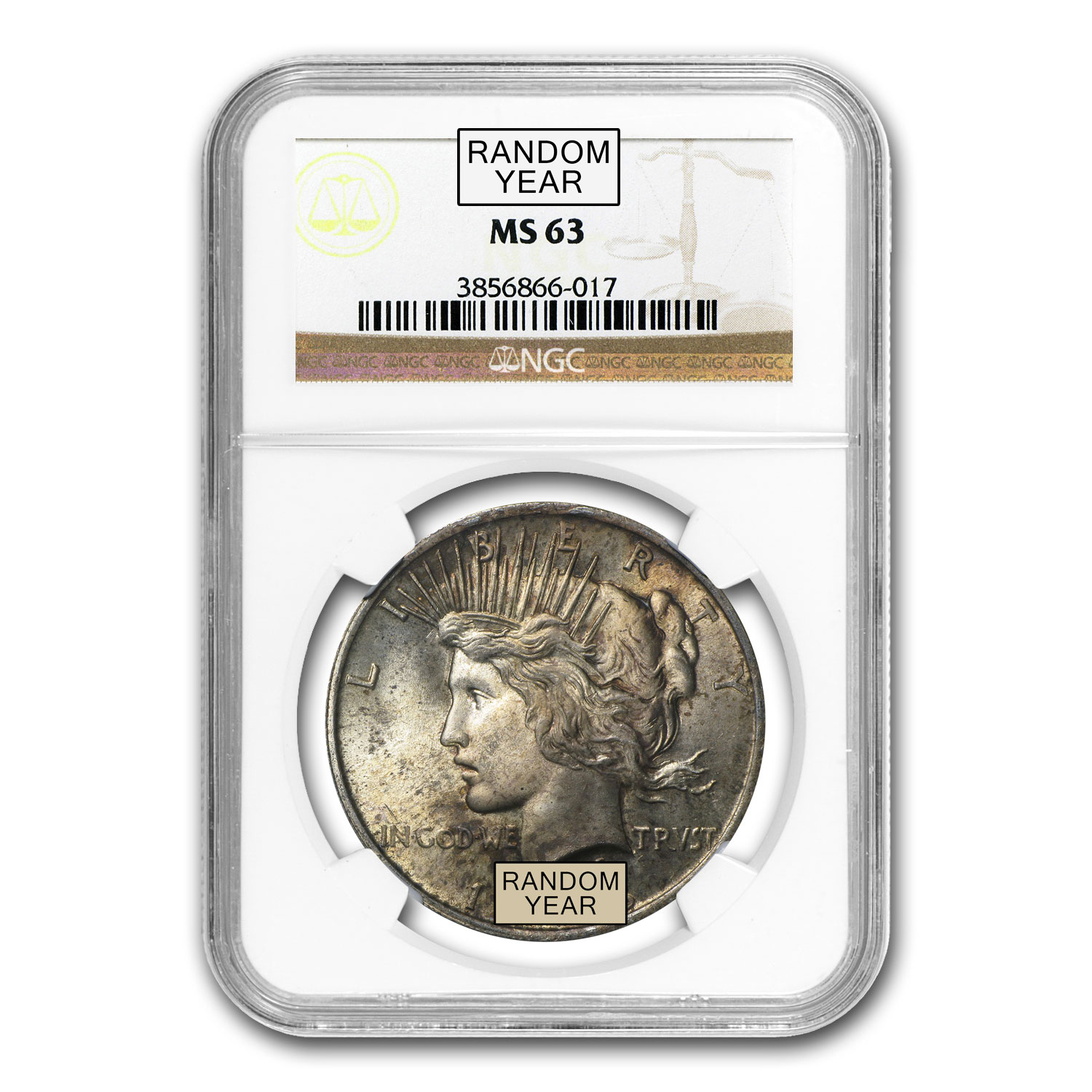 Buy 1922-1925 Peace Dollars MS-63 NGC (Toned Obv/Rev)