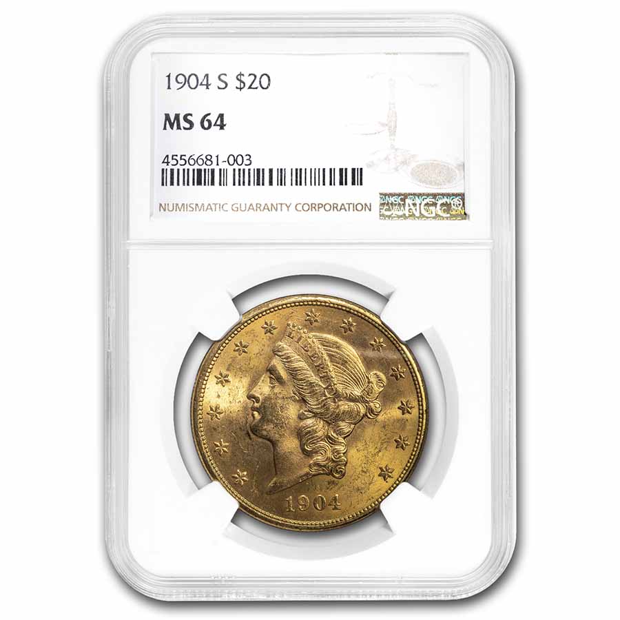 Buy 1904-S $20 Liberty Gold Double Eagle MS-64 NGC