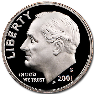 Buy 2001-S Roosevelt Dime Gem Proof - Click Image to Close