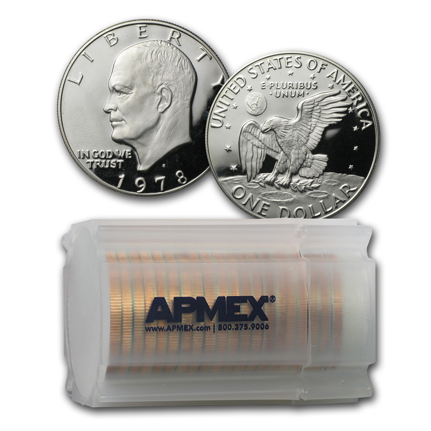 Buy 1978-S Clad Eisenhower Dollar 20-Coin Roll Gem Proof - Click Image to Close