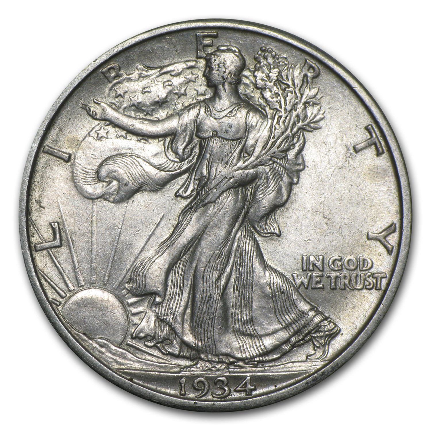 Buy 1934-S Walking Liberty Half Dollar AU