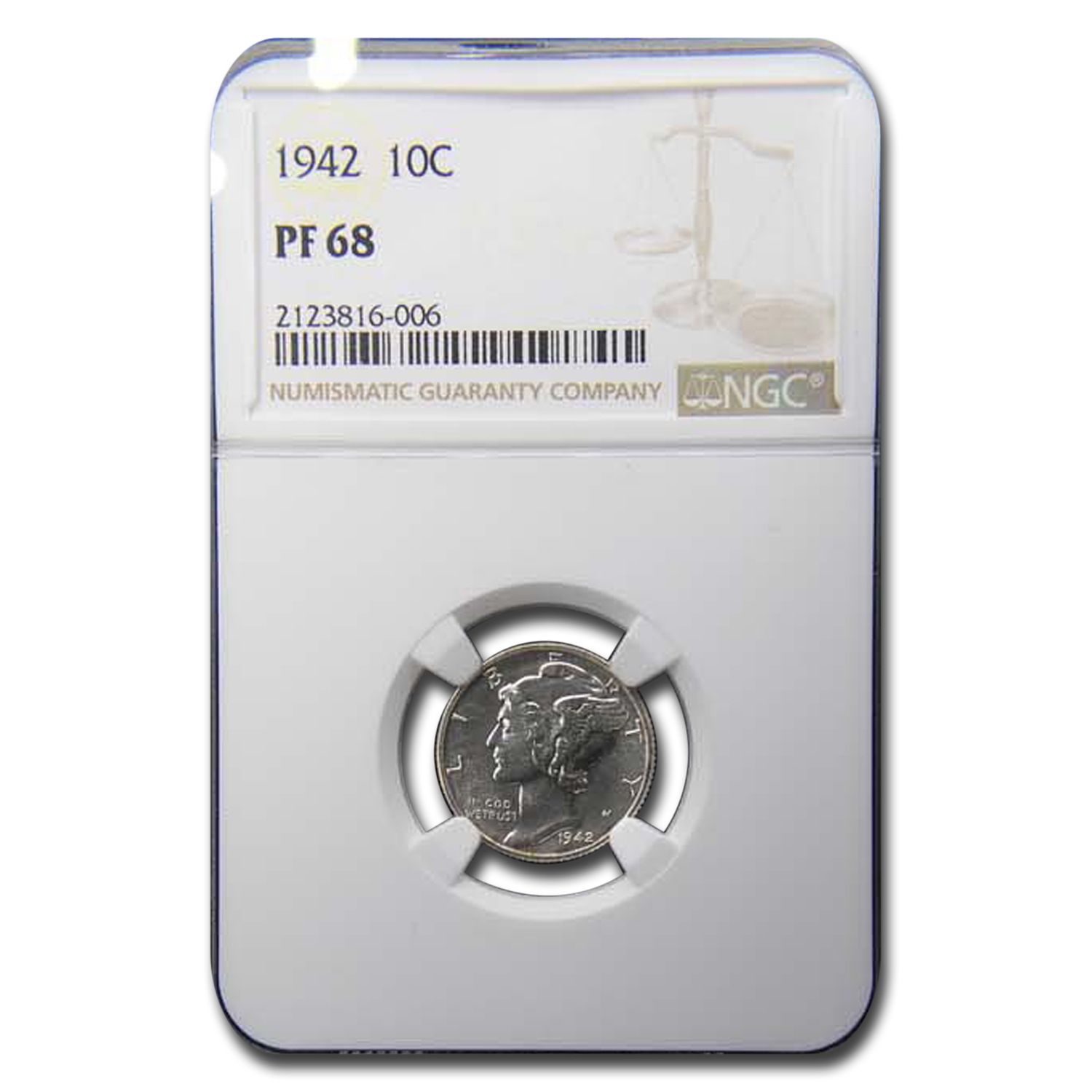 Buy 1942 Mercury Dime PF-68 NGC